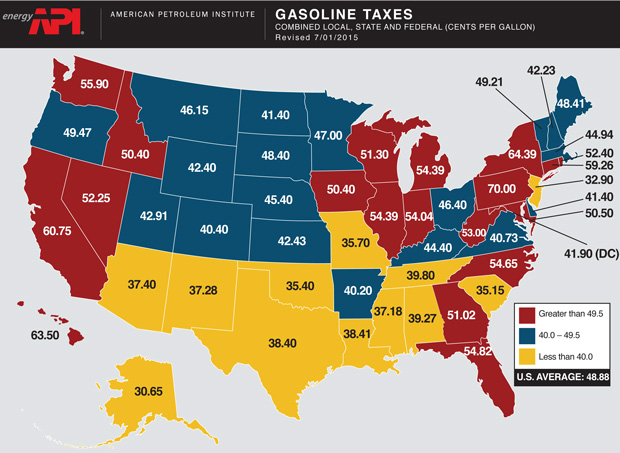 Gasoline-Tax-Map